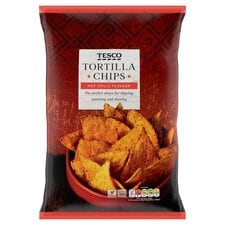 Tesco Tortilla Chips Hot Chill Flavour 200G