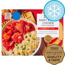 Tesco Sweet & Sour Chicken Egg Fried Rice 400G