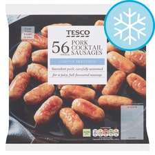 Tesco 56 Pork Cocktail Sausages 672G