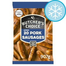 Butcher's Choice 20 Pork Sausages 907G