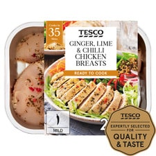 Tesco Ginger, Lime & Chilli Chicken Breasts 290G