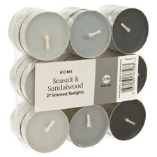 Tesco Seasalt And Sandalwood 27Pk Tealights