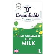 Creamfields Uht Semi Skimmed Milk 1 Litre