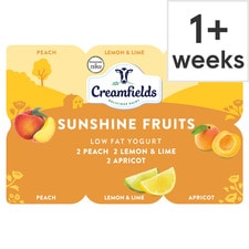 Creamfields Low Fat Sunshine Fruit Yogurt 6X125g