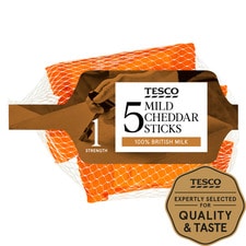 Tesco British Mild Cheddar Snack Sticks 5X20g