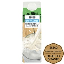 Tesco Lactose Free Semi Skimmed Dairy Drink 1Ltr