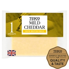 Tesco British Mild Cheddar Cheese 220G