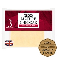 Tesco British Mature Cheddar Cheese 220G