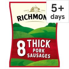 Richmond 8 Thick Pork Sausages 410G