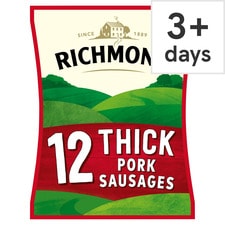 Richmond 12 Thick Pork Sausages 615G