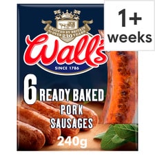 Walls 6 Ready Baked Pork Sausage 240G