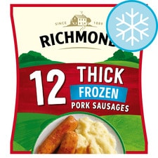 Richmond 12 Frozen Thick Pork Sausages 516G