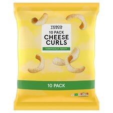 Tesco Cheese Curls 10 Pack 150G