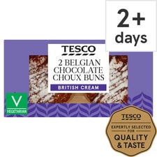 Tesco 2 Chocolate Choux Buns