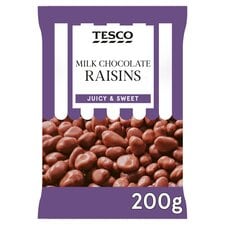 Tesco Milk Chocolate Raisins 200G