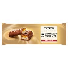 Tesco Crunchy Caramel Chocolate Bars Multipack 5 X 42g