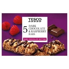 Tesco 5 Chocolate & Raspberry Bars 115G