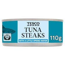 Tesco Drained Tuna Steak In Spring Water 110G