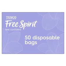 Tesco Free Spirit Disposable Bags 50 Pack