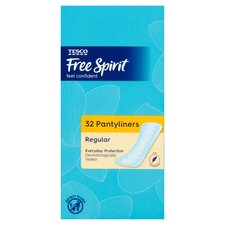 Tesco Free Spirit Panty Liners Regular 32 Pack