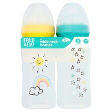 Fred & Flo Wide Neck Bottle 2 X 250Ml