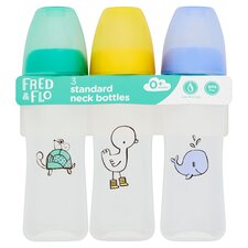 Fred & Flo Standard Neck Bottle 3 X 250Ml