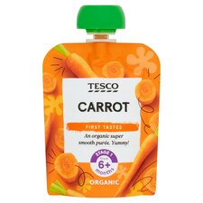 Tesco Carrot Babyfood Pouch 70G