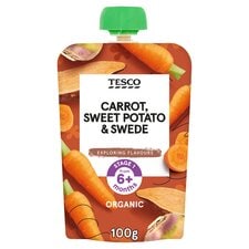 Tesco Carrot Sweet Potato Swede Pouch 100G