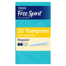 Tesco Free Spirit Regular Applicator Tampons 20 Pack