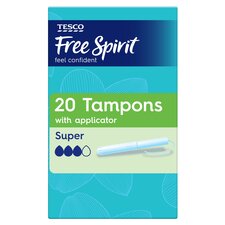 Tesco Free Spirit Super Applicator Tampons 20 Pack - HelloSupermarket