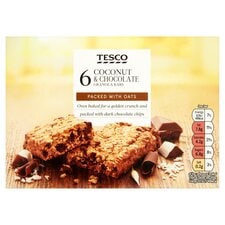 Tesco 6 Coconut & Chocolate Bars 180G