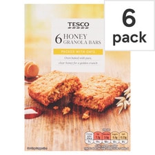 Tesco Oat & Honey Granola Bars 6 Pack 180G