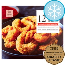 Tesco 12 Salt & Pepper Prawns 132G