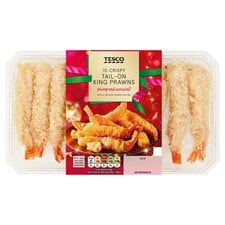 Tesco 10 Tail On King Prawns 130G