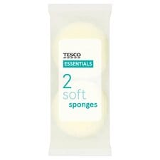 Tesco Essentials Soft Sponges 2 Pack