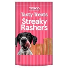 Tesco Streaky Rashers Dog Treats 140G