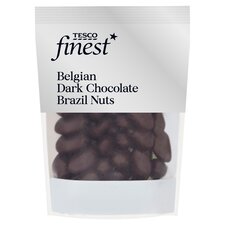 Tesco Finest Belgian Dark Chocolate Brazil Nuts 225G