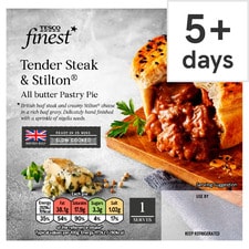 Tesco Finest Steak & Stilton Pie 250G