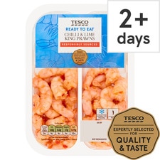 Tesco Chilli & Lime King Prawns 150G