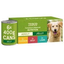 Tesco Adult Dog Food Mixed Selection in Jelly Cans 6x400g