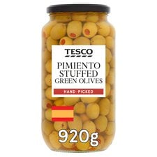 Tesco Pimiento Stuffed Green Olives920g