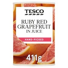 Tesco Ruby Red Grapefruit Segments In Juice 411G