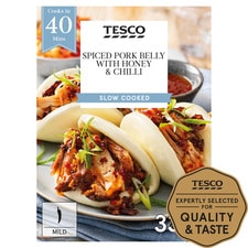 Tesco Spiced Pork Belly With Honey & Chilli 330G