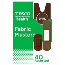 Tesco Health Dark Fabric Assorted Plasters 40s