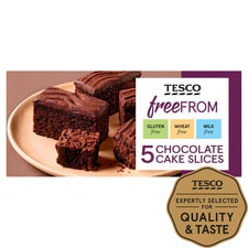 Tesco Free From 5 Chocolate Cake Slices