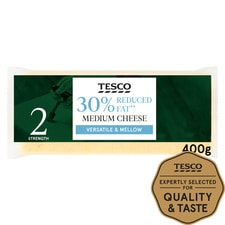 Tesco 30% Reduced Fat Medium Cheese 400G