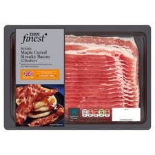 Tesco Finest Maple Cured Streaky Unsmoked Bacon 240G