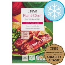 Tesco Plant Chef 6 Herby Bangers 300G