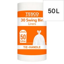 Tesco Tie Handle Swing Bin Liners 30Pk (50L)