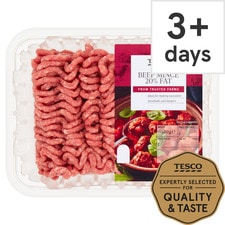 Tesco Beef Mince 500G 20% Fat